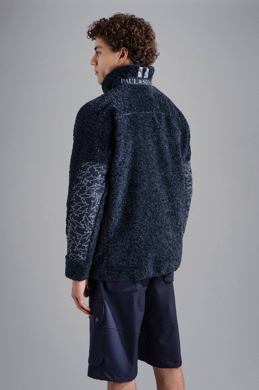 Paul & Shark Pile con inserto a contrasto Shark pattern Paul & Shark Promozione Limitata