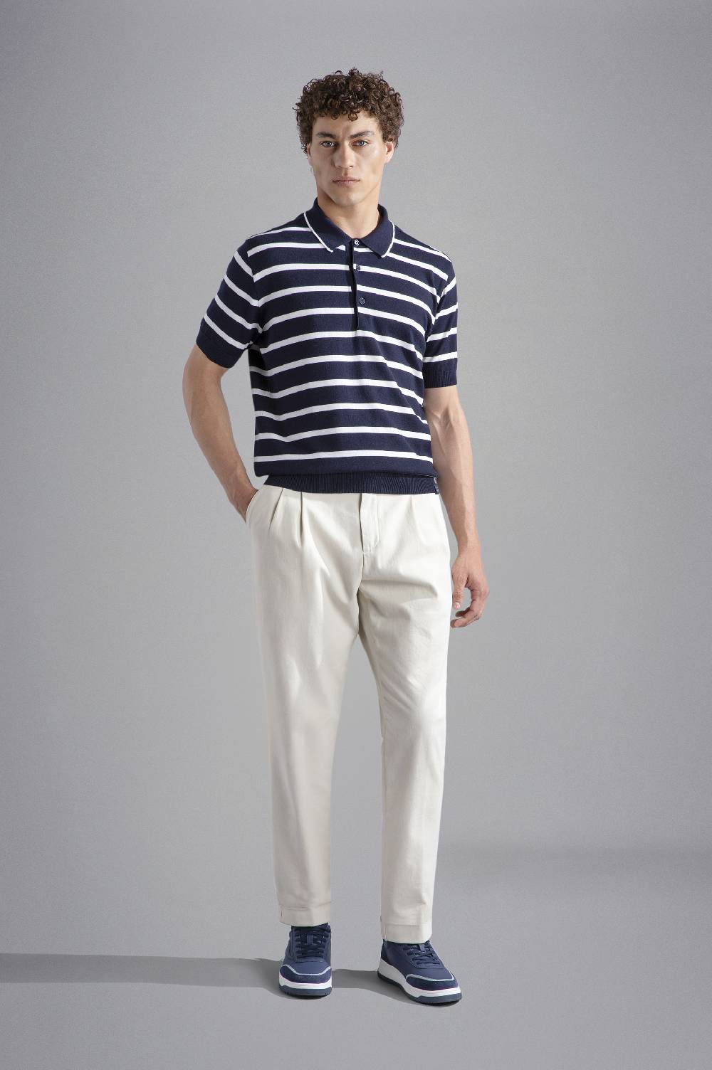 Paul & Shark Polo in Summer Wool con motivo a righe Paul & Shark Prezzo Ridotto