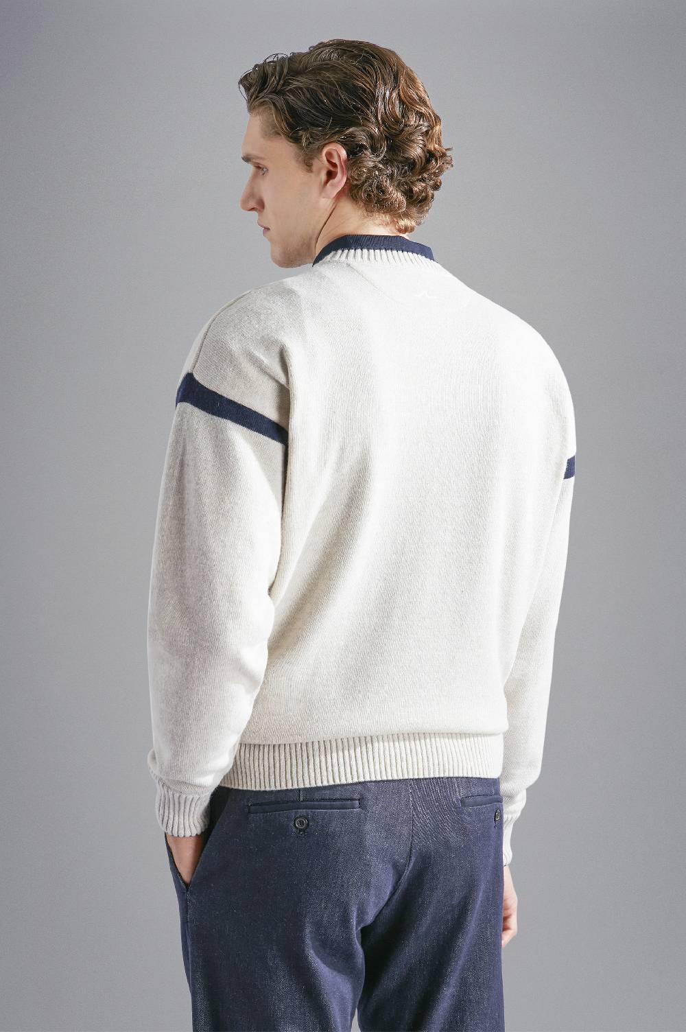 Paul & Shark Maglia in Re-Wool con dettagli a contrasto Paul & Shark Qualità Garantita