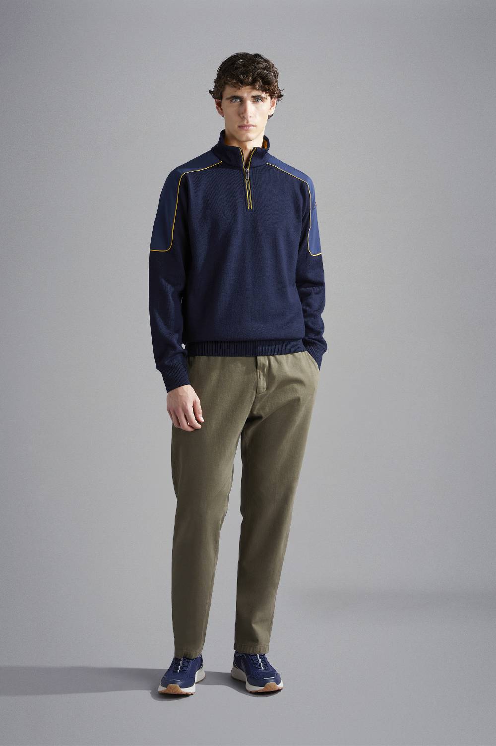 Paul & Shark Pantalone chino in Cotone e Cashmere Paul & Shark In Vendita