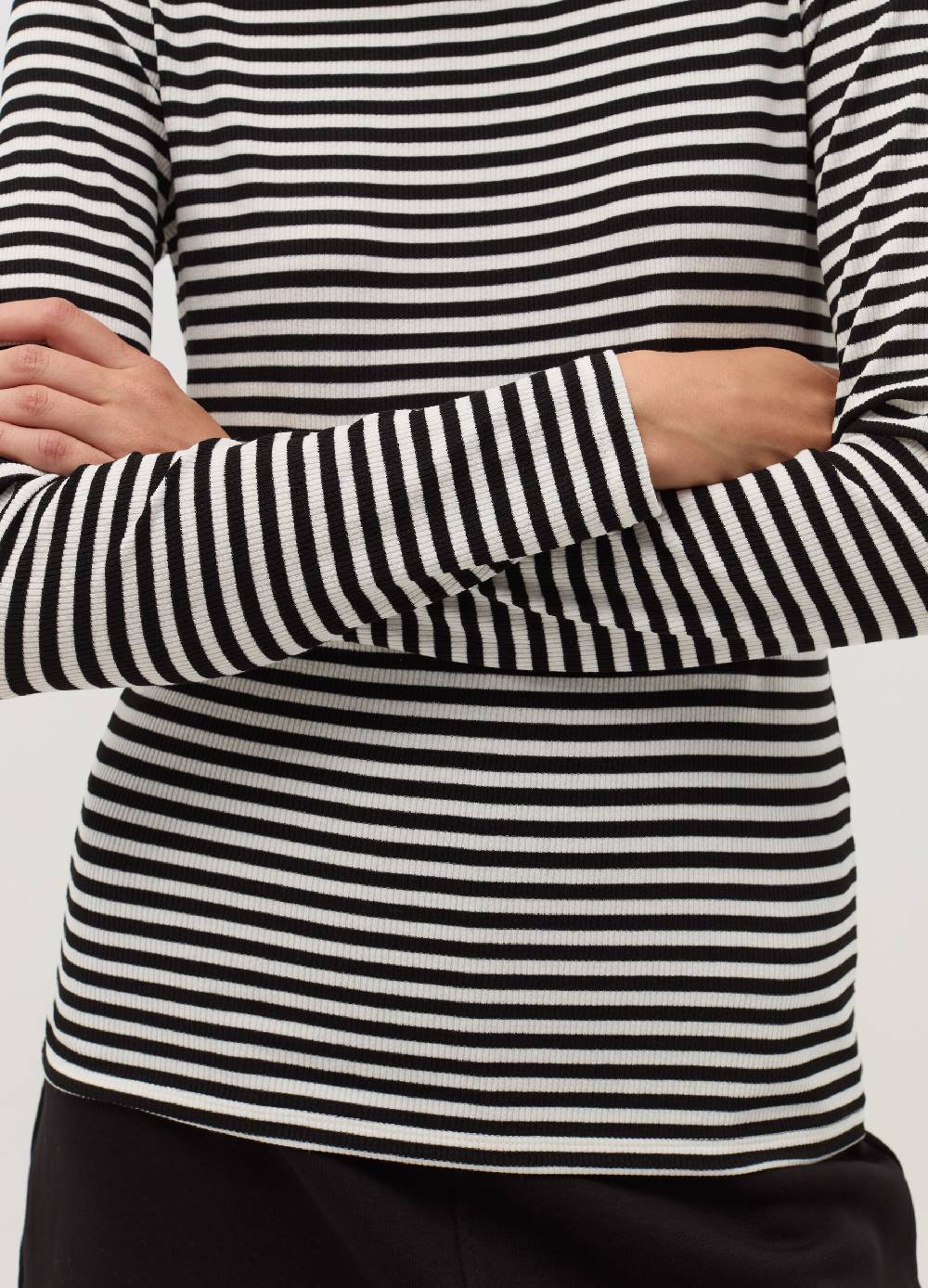 OVS T-shirt a righe mock neck Outlet