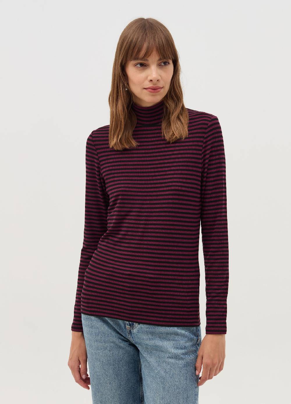 OVS T-shirt a righe mock neck Italia