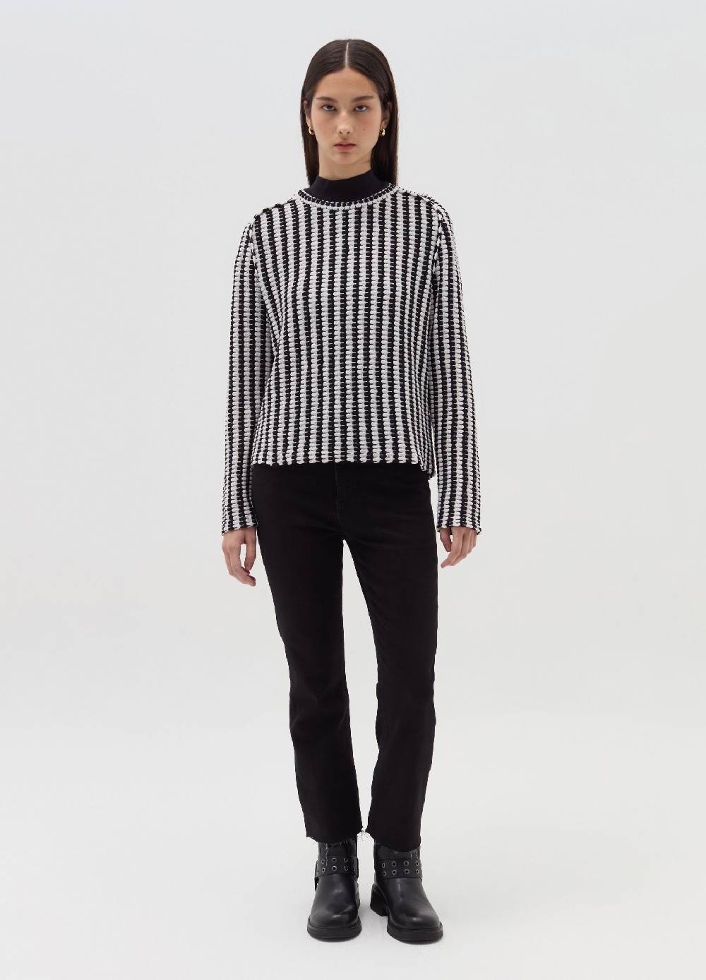 OVS T-shirt tricot con trama bicolore Hotsell