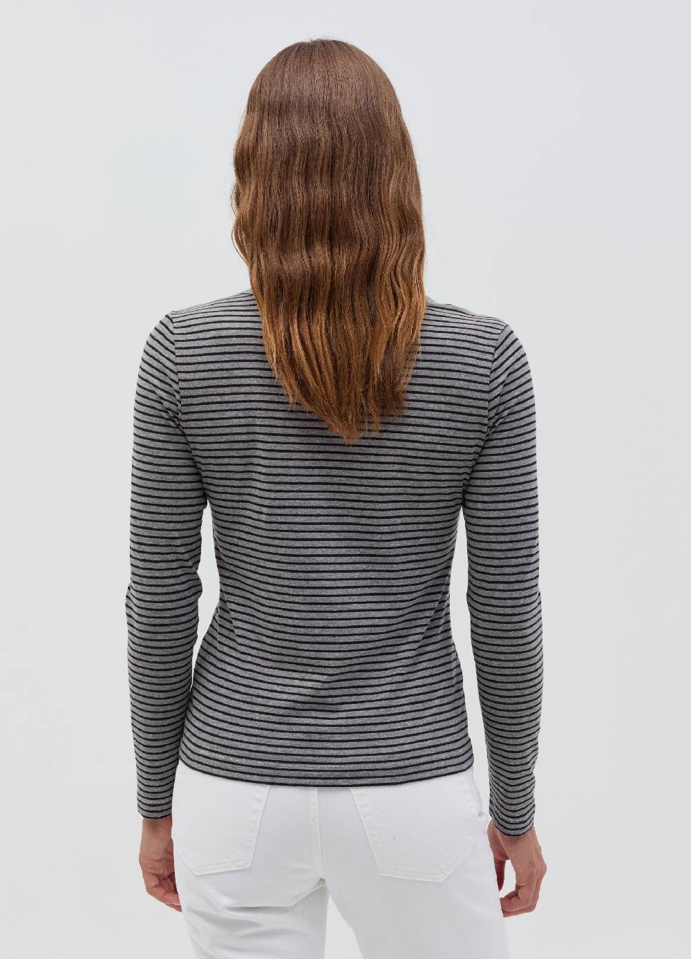 OVS T-shirt a righe sottili con maniche lunghe Vendita Calda