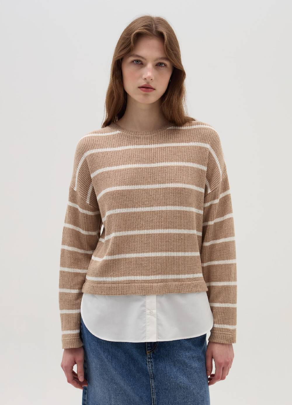 OVS T-shirt maniche lunghe con micro trama waffle In Linea