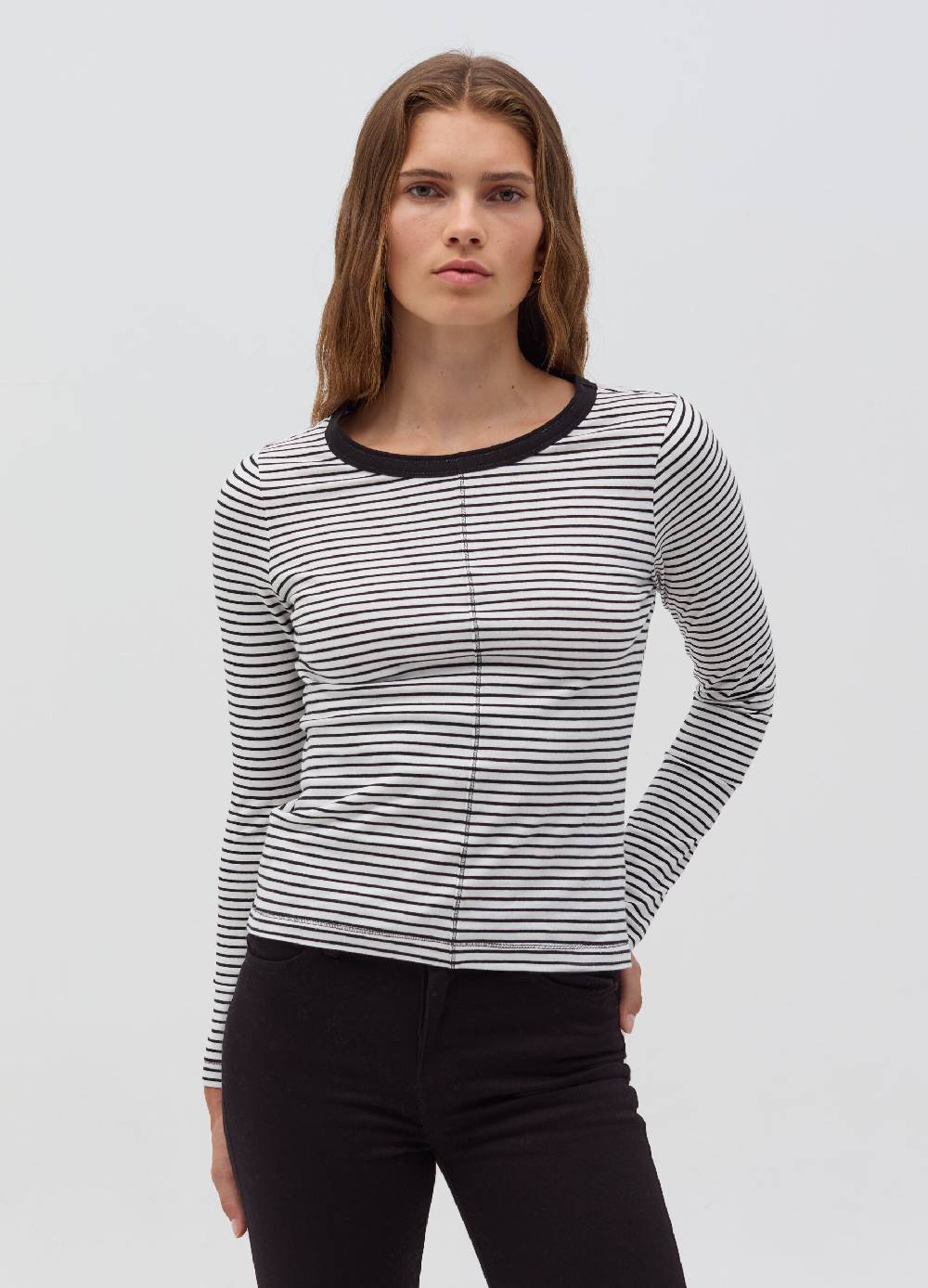 OVS T-shirt a righe sottili con maniche lunghe Spedizione Gratuita