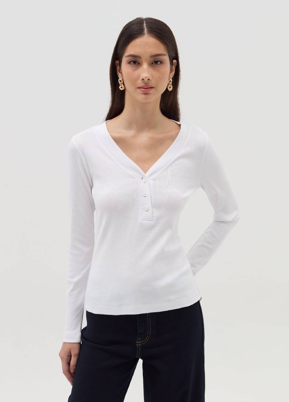 OVS T-shirt maniche lunghe scollo serafino Consegna Veloce