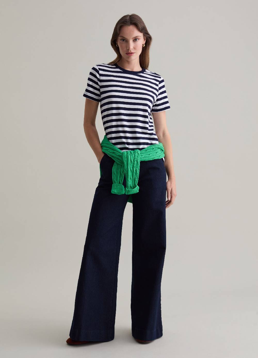 PIOMBO T-shirt in cotone Supima a righe