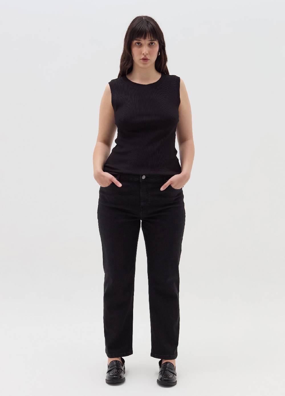 MYA Tank top a costine sottili Curvy