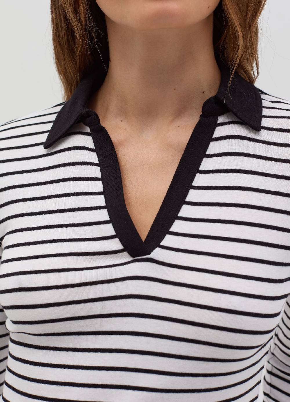 OVS T-shirt a maniche lunghe con scollo a polo Convenienza