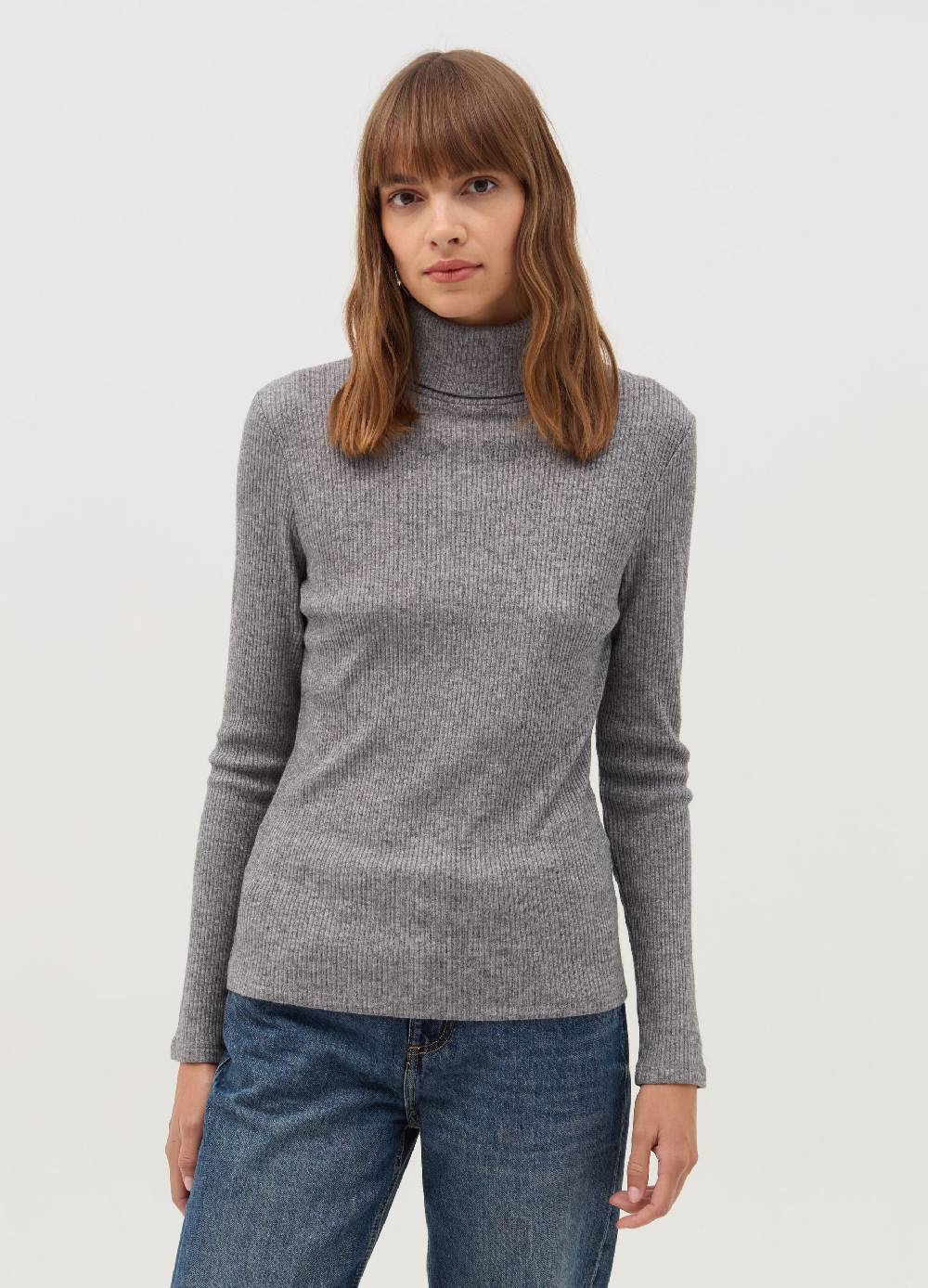 OVS T-shirt a costine con collo alto Presa