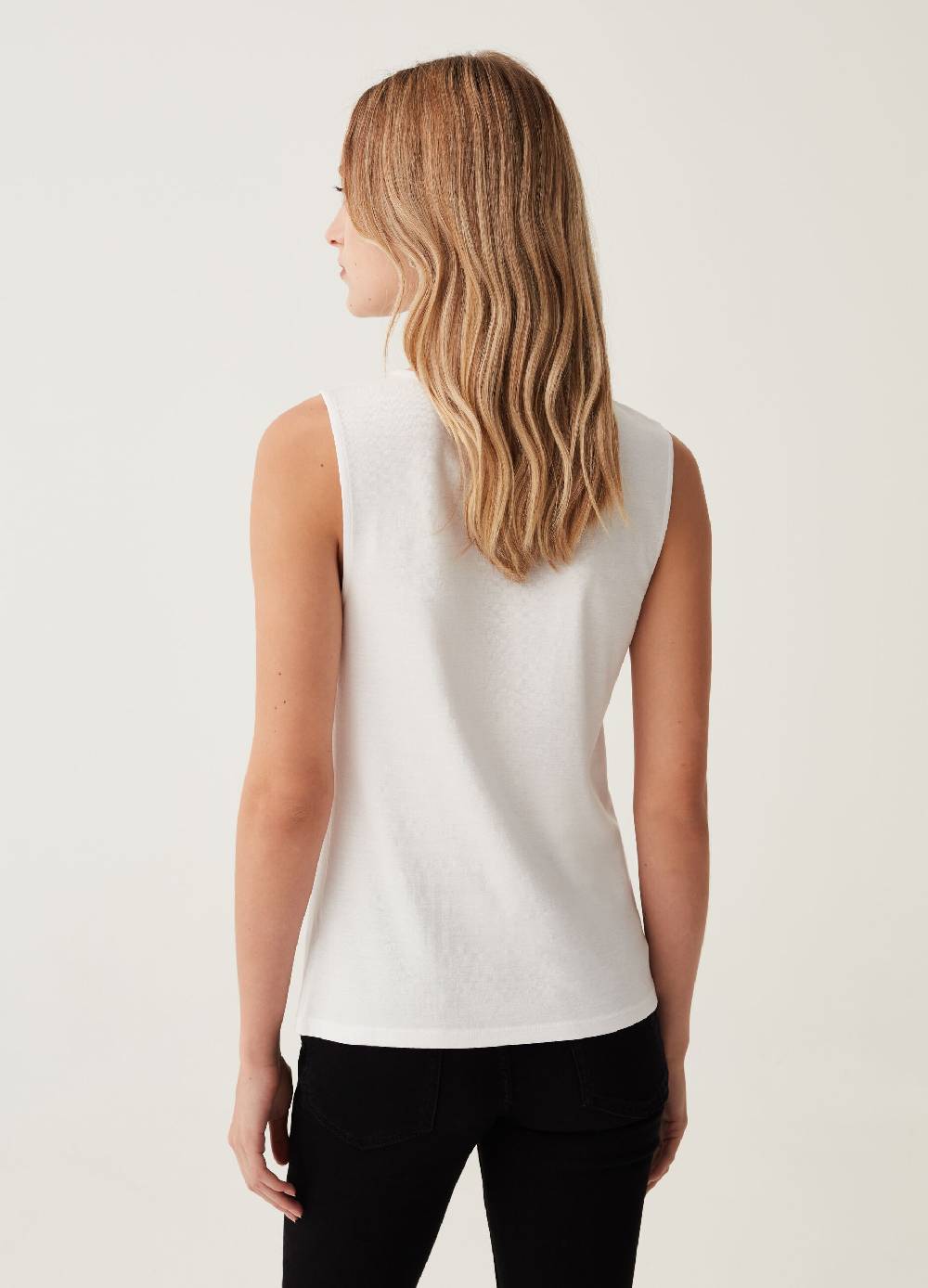 OVS Tank top girocollo con nodo Sconto