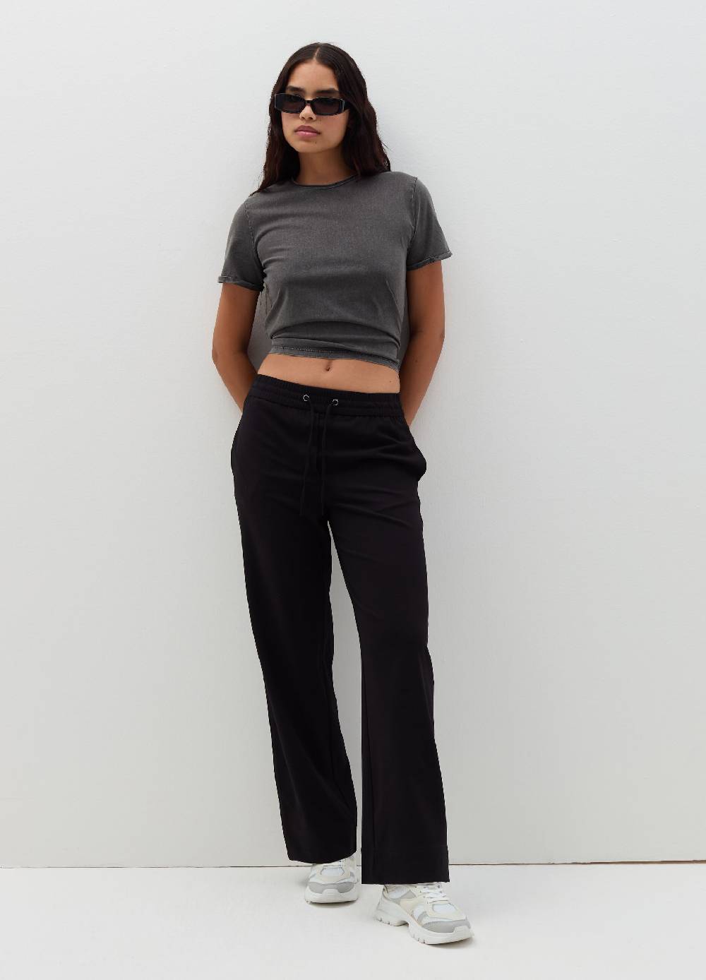 B. ANGEL T-shirt in cotone scollo rotondo