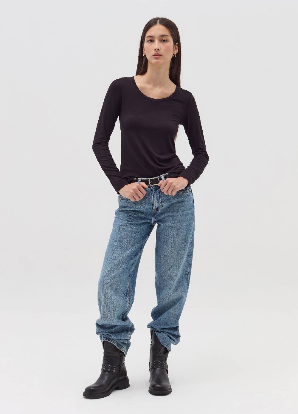 OVS T-shirt a maniche lunghe in viscosa stretch