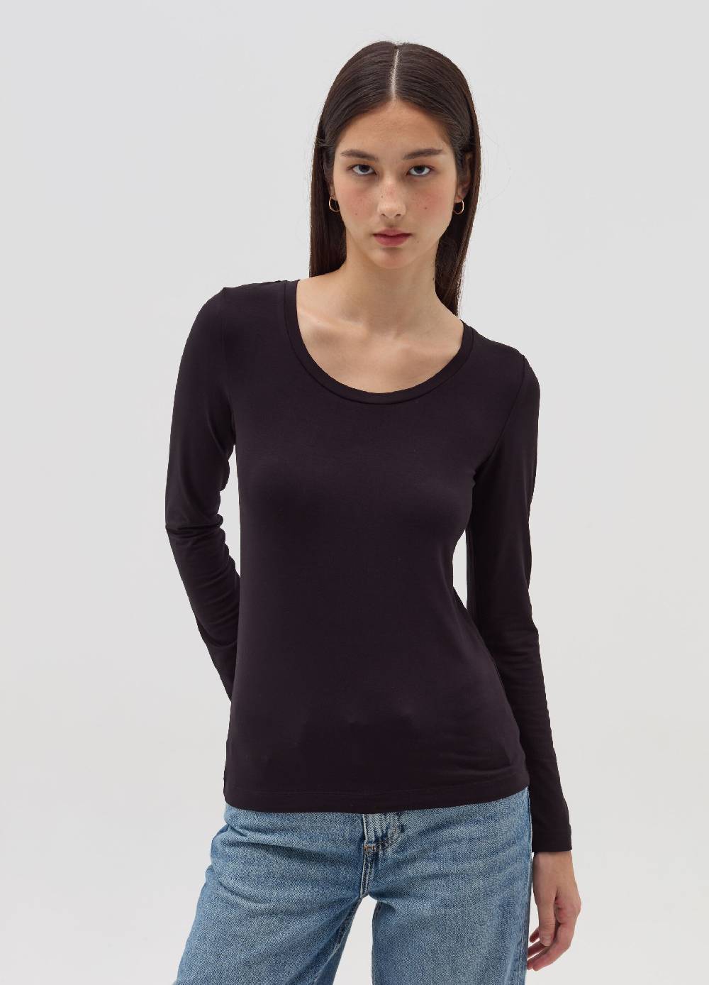 OVS T-shirt a maniche lunghe in viscosa stretch Outlet