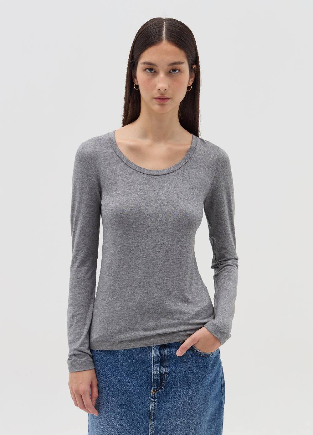 OVS T-shirt a maniche lunghe in viscosa stretch In Vendita