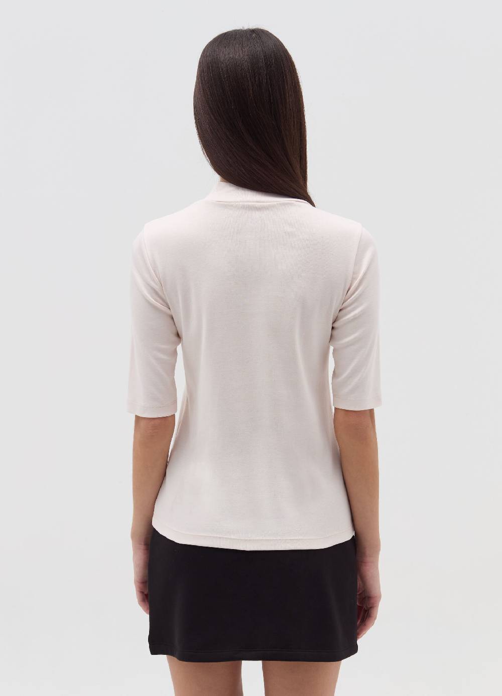 OVS T-shirt mock neck con maniche al gomito Saldi Di Fabbrica