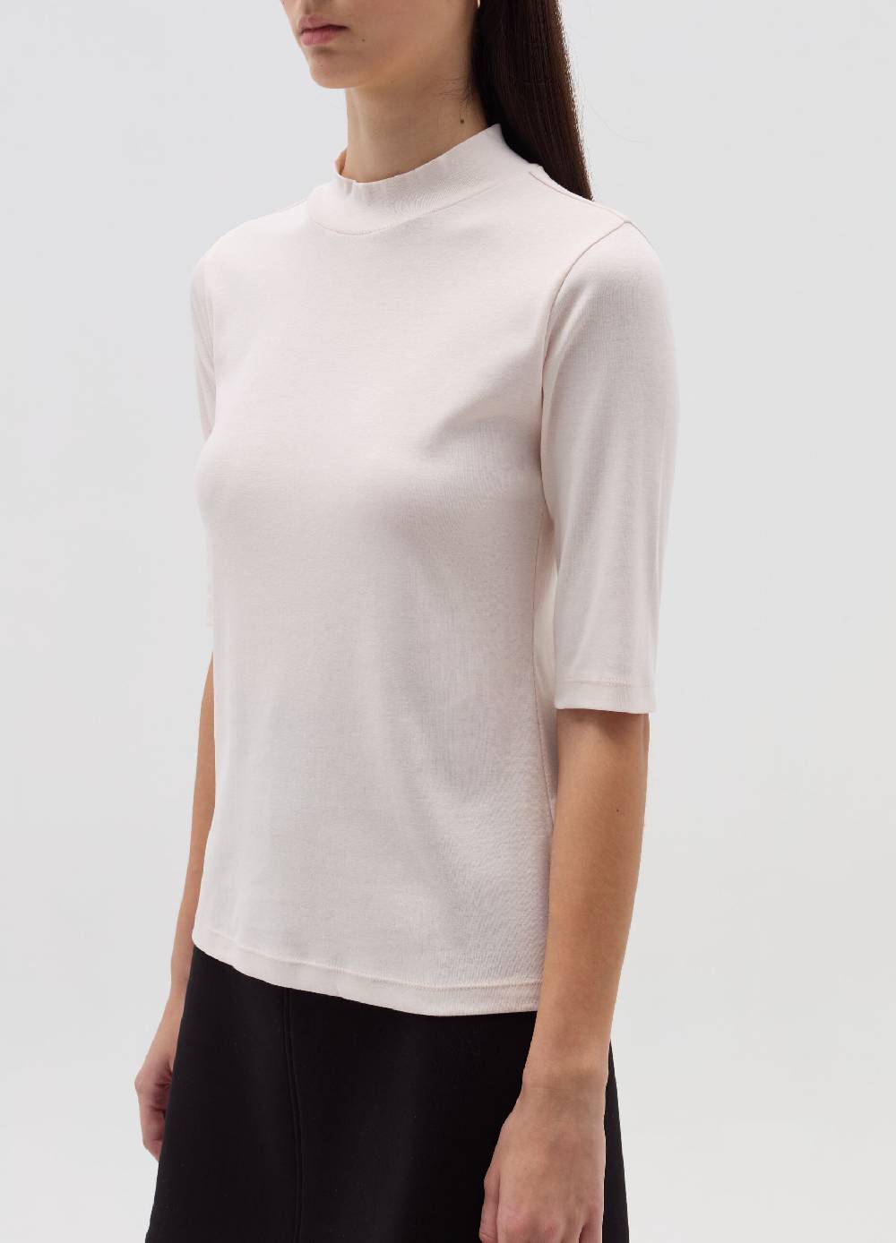 OVS T-shirt mock neck con maniche al gomito Saldi Di Fabbrica
