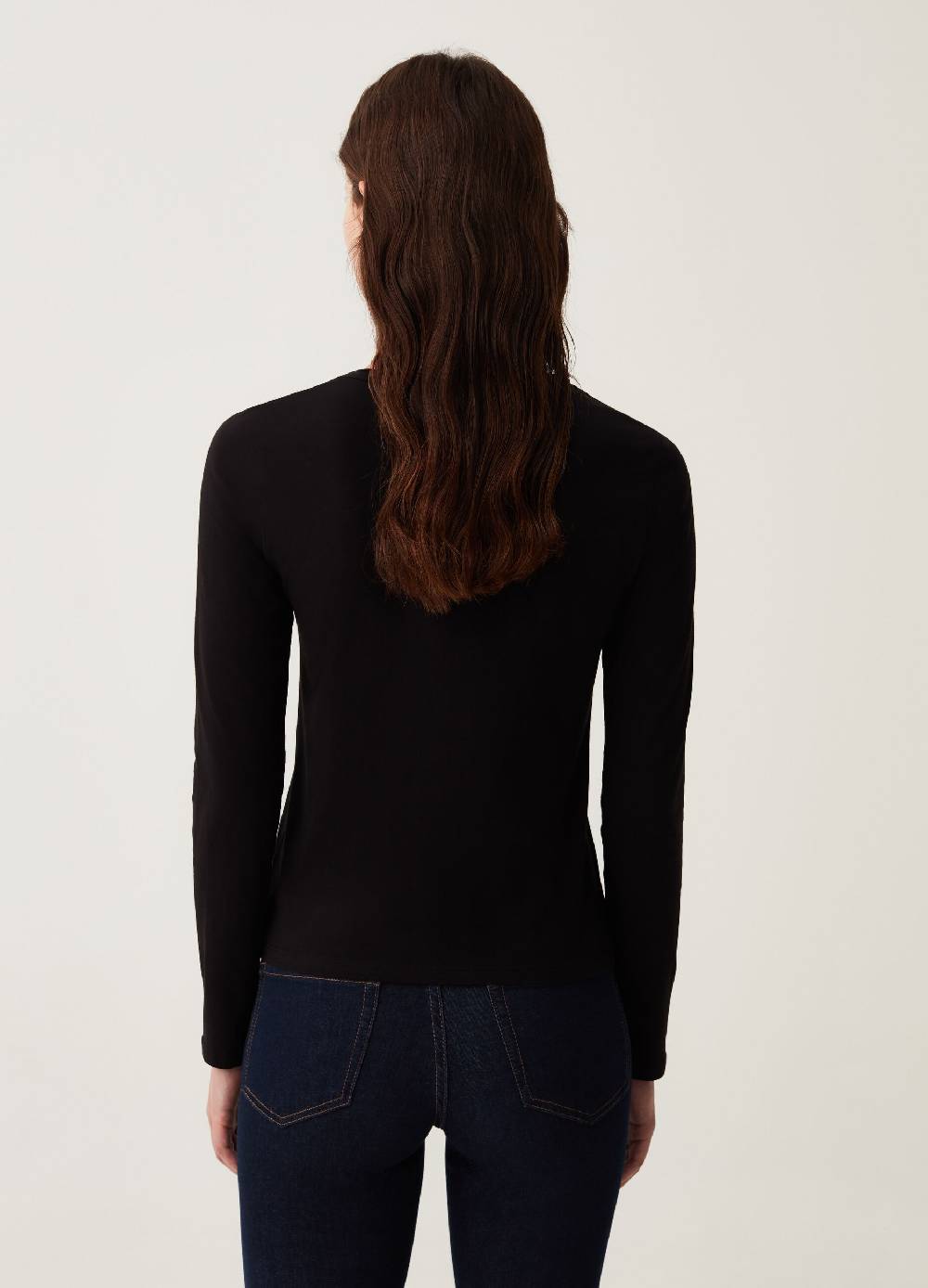 OVS T-shirt a maniche lunghe in cotone In Saldo