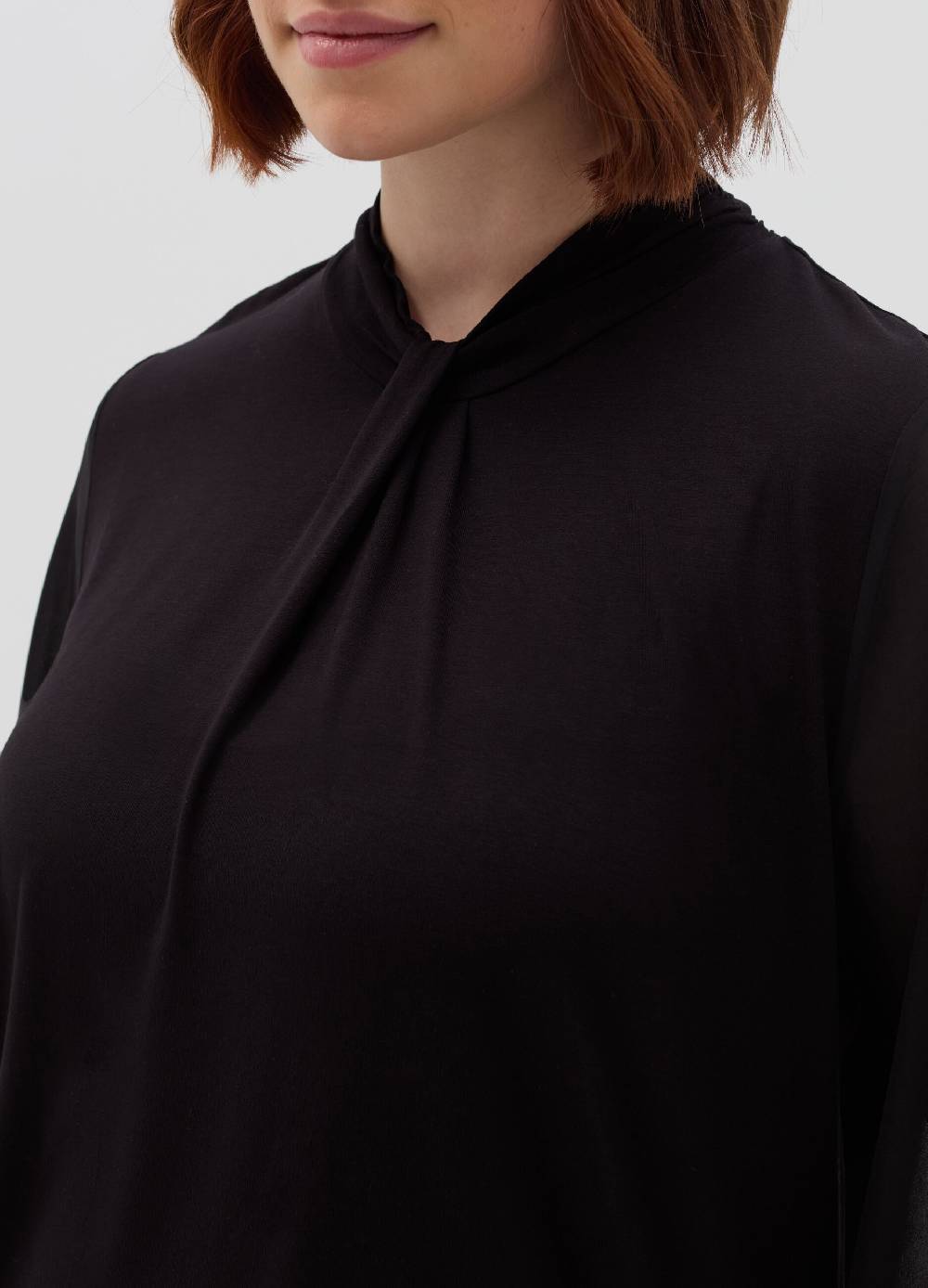 MYA T-shirt in viscosa stretch con nodo Curvy Nuovo