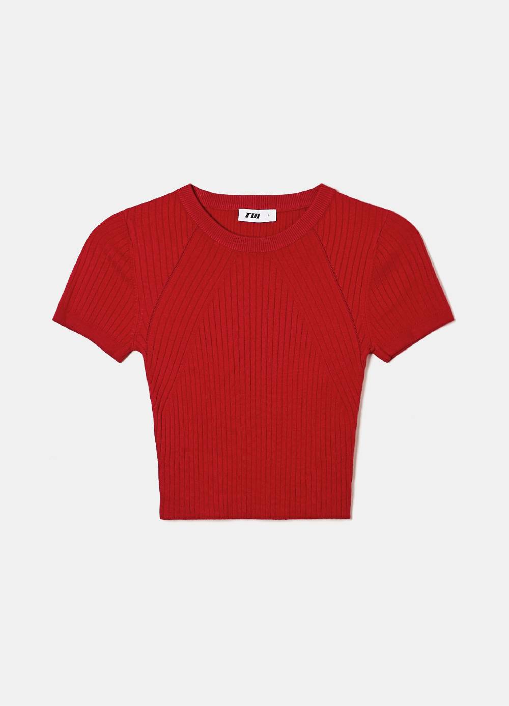 TALLY WEIJL T-shirt cropped a coste piatte Pezzi Unici