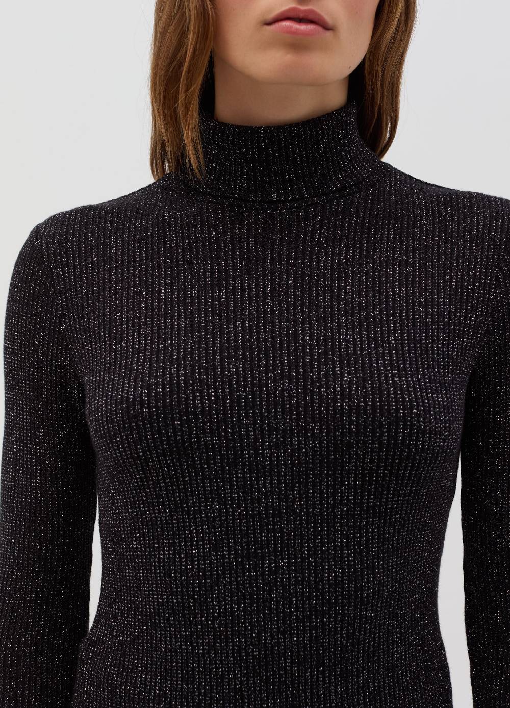 OVS T-shirt in lurex a maniche lunghe con collo alto Qualità Garantita