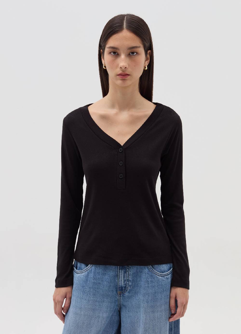 OVS T-shirt maniche lunghe scollo serafino Acquista Ora