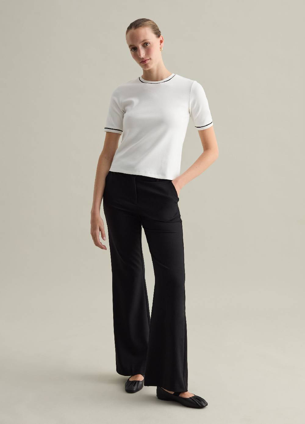 PIOMBO T-shirt con piping a contrasto Contemporary Fino Al -60%