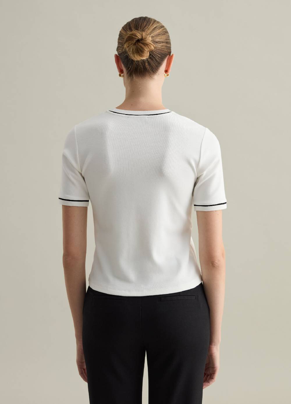 PIOMBO T-shirt con piping a contrasto Contemporary Fino Al -60%
