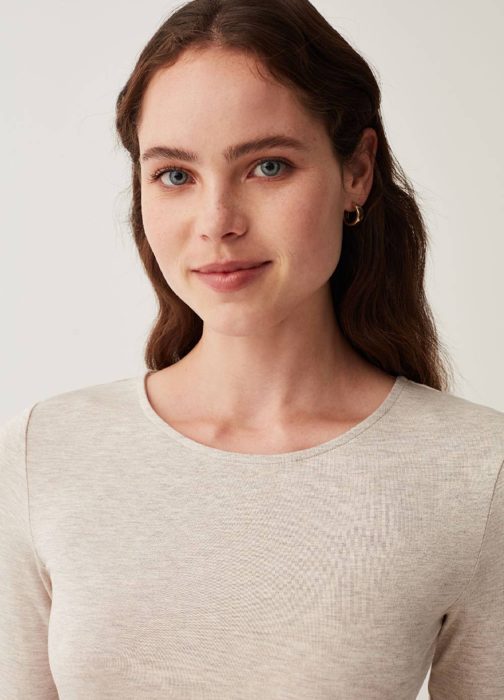 OVS T-shirt in viscosa stretch con maniche lunghe Novità
