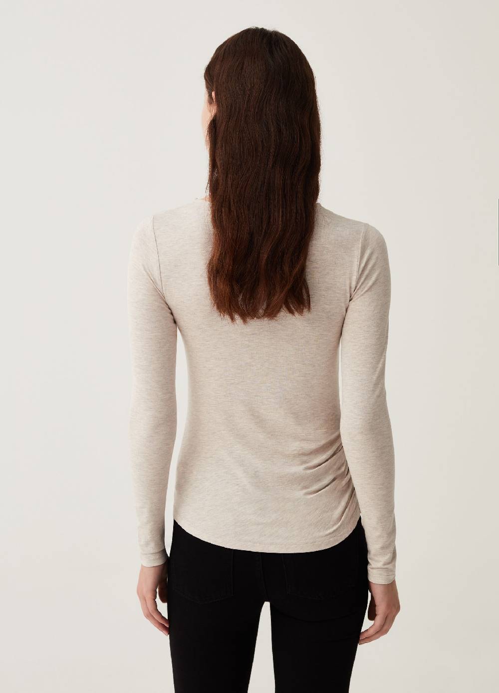 OVS T-shirt in viscosa stretch con maniche lunghe Novità