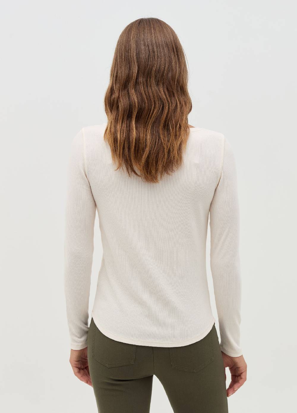 NICOL CARAMEL T-shirt premaman a costine con maniche lunghe Sconto