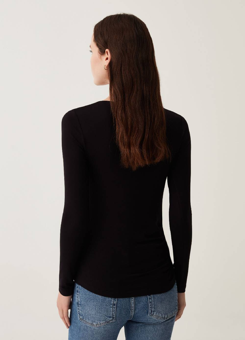 OVS T-shirt in viscosa stretch con maniche lunghe Economico