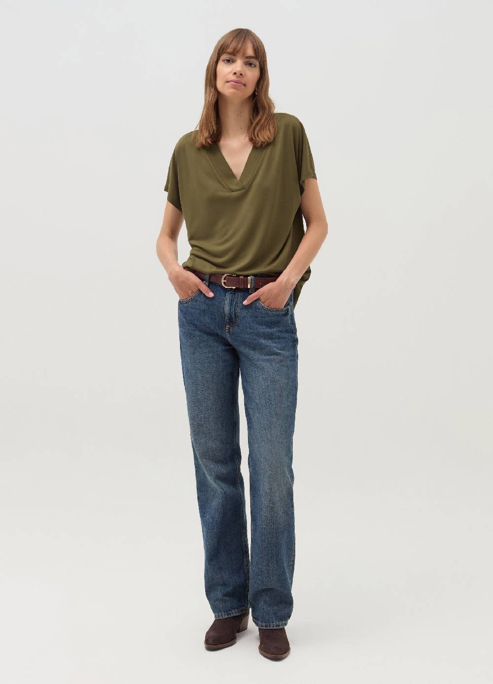 OVS T-shirt con scollo a V maniche a kimono