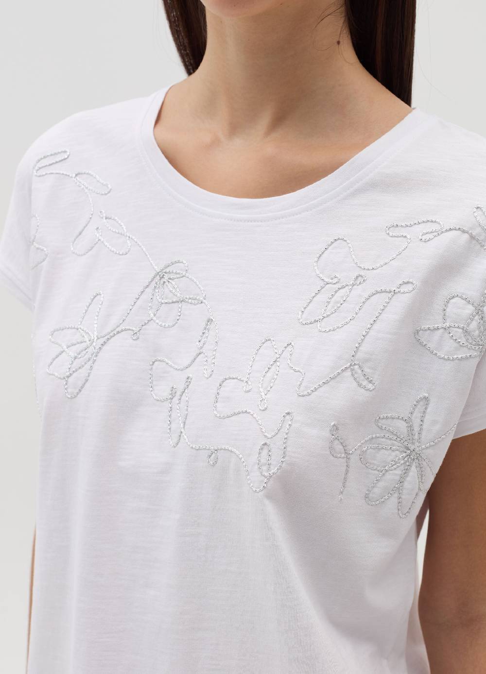OVS T-shirt con ricamo floreale Sostegno trimestrale