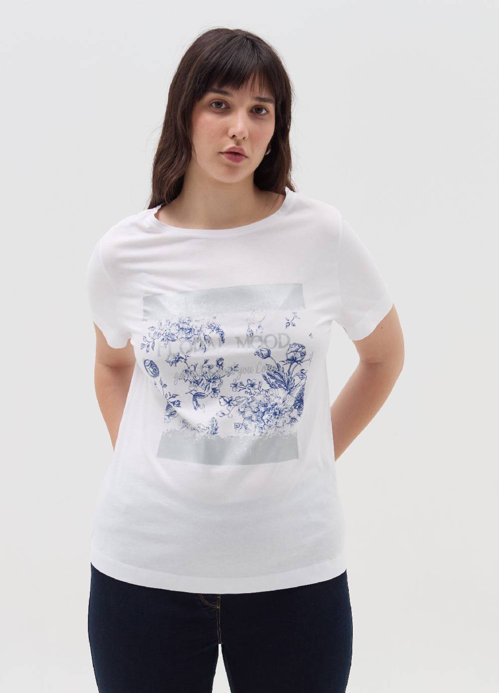 MYA T-shirt con stampa in foil Curvy Italia