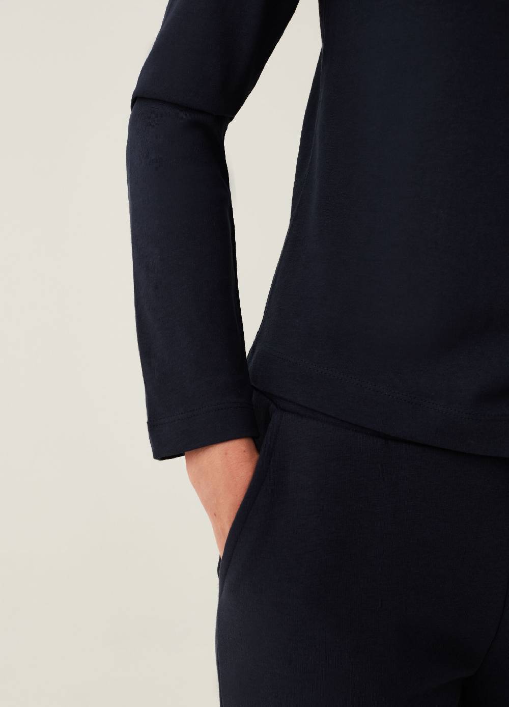 OVS T-shirt a maniche lunghe in cotone In Linea