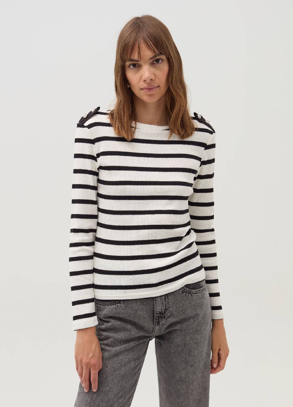OVS T-shirt a maniche lunghe con bottoni gioiello Pezzi Unici