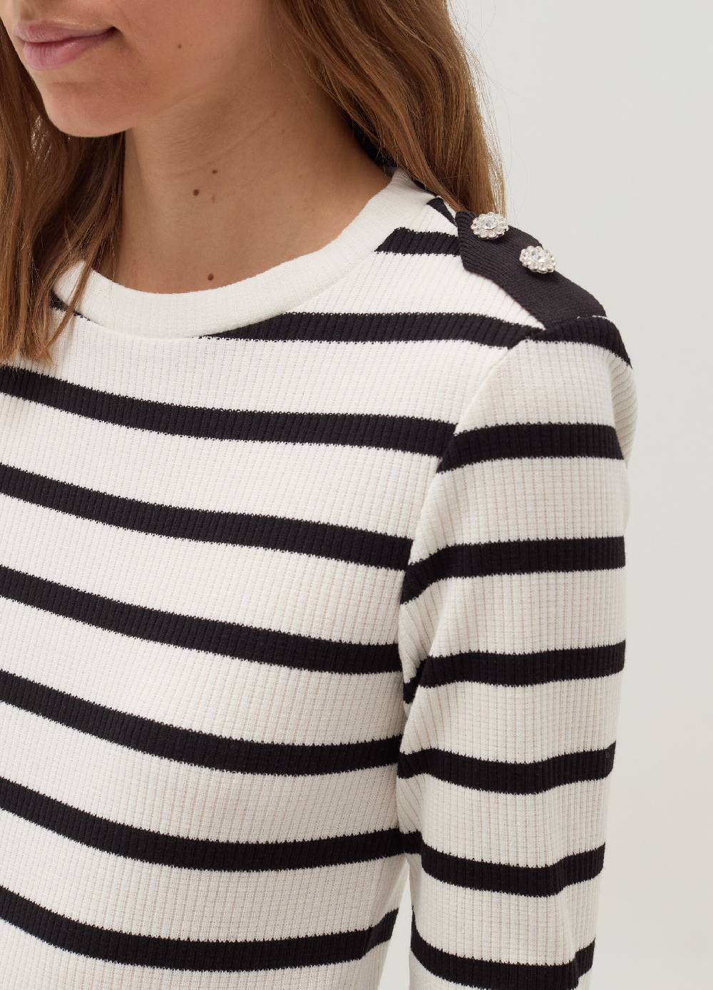 OVS T-shirt a maniche lunghe con bottoni gioiello Pezzi Unici