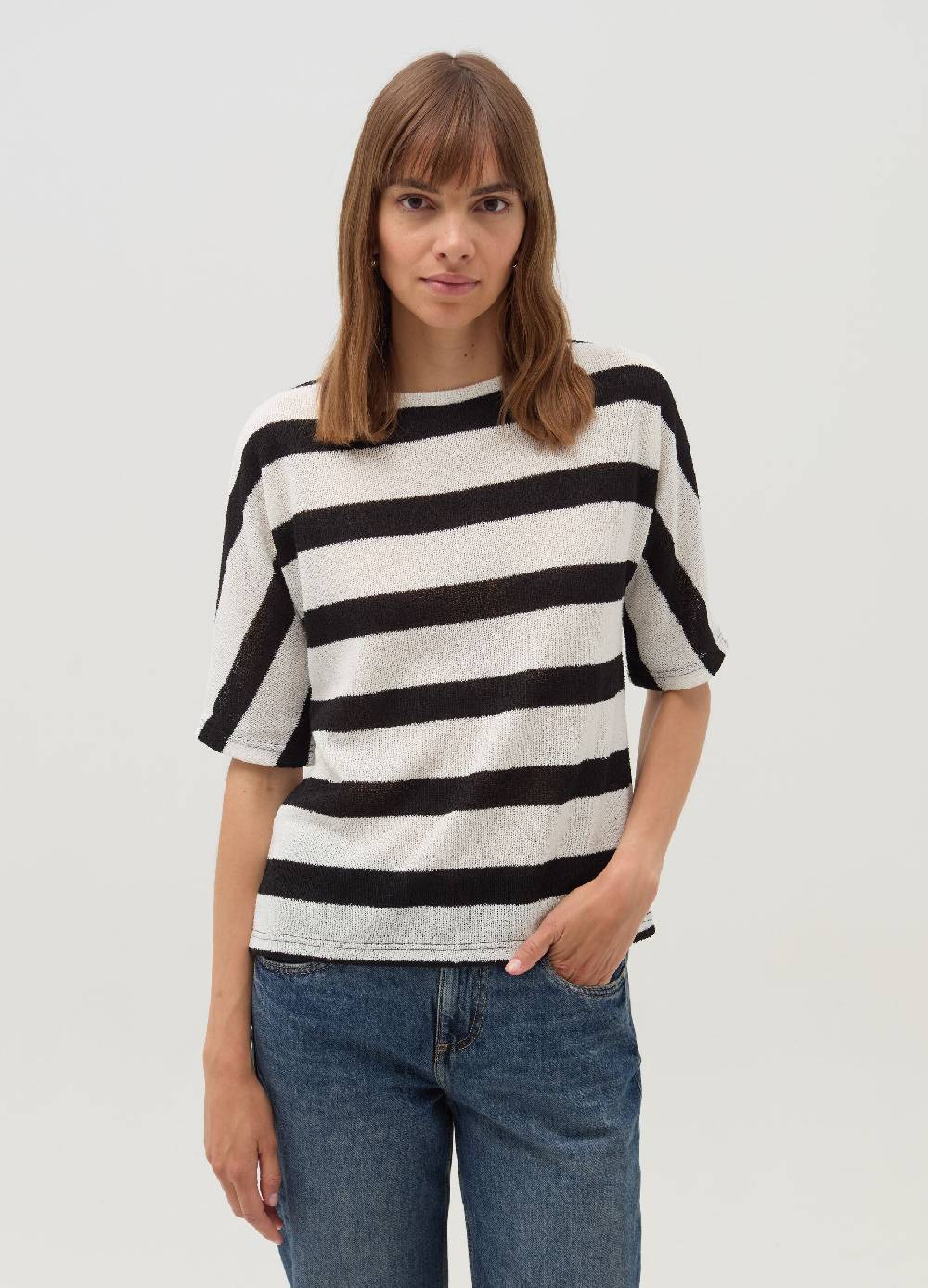 OVS T-shirt a righe con maniche al gomito
