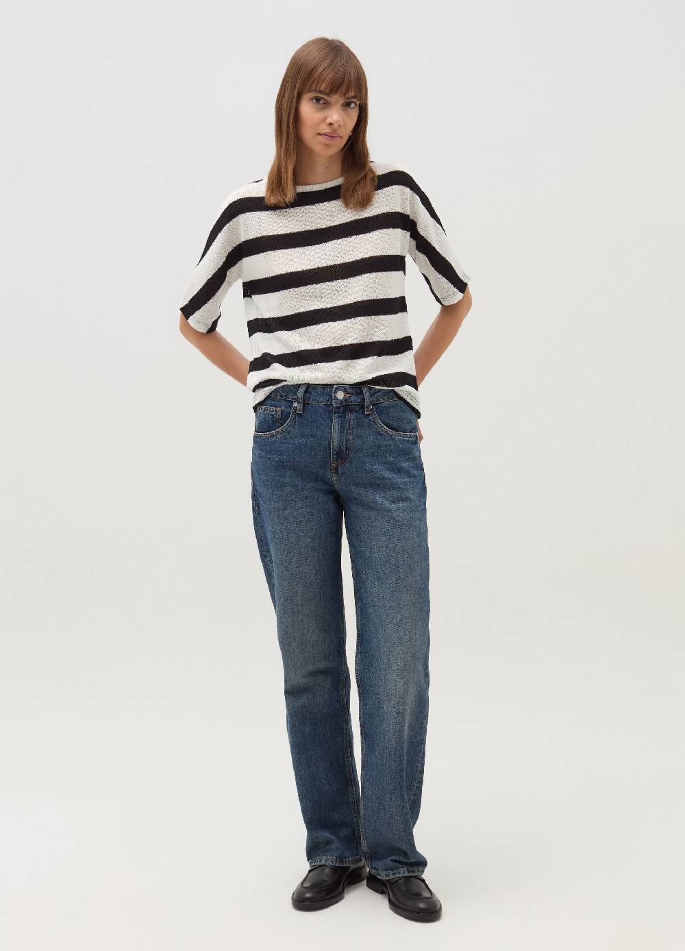 OVS T-shirt a righe con maniche al gomito Acquista Ora