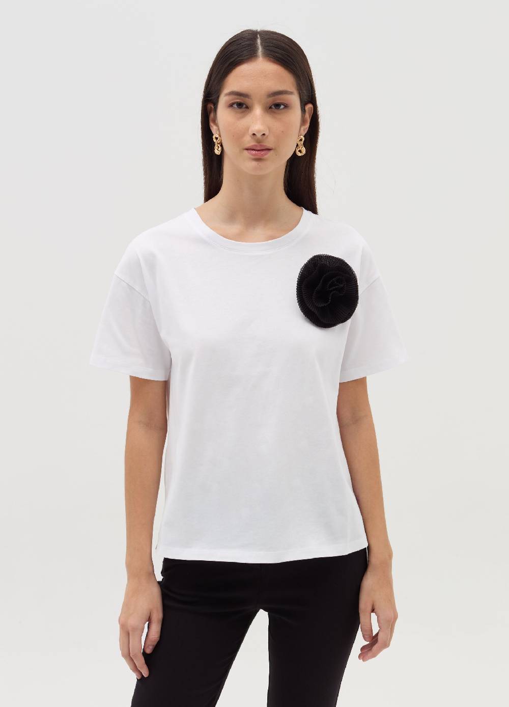 OVS T-shirt con applicazione floreale Promozione Limitata