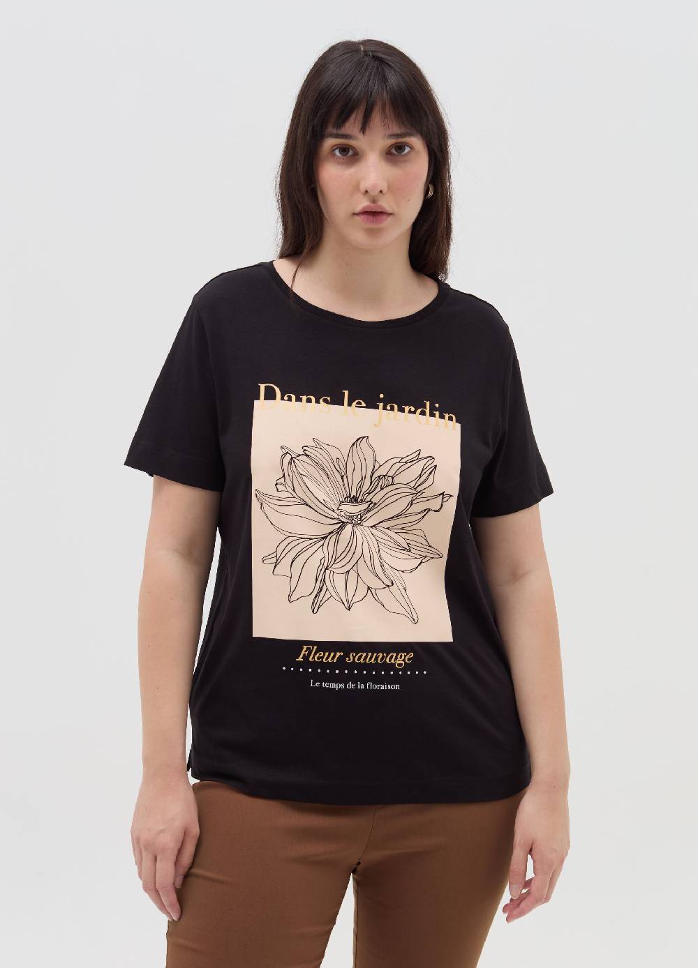 MYA T-shirt in cotone con stampa Curvy Fino Al -60%