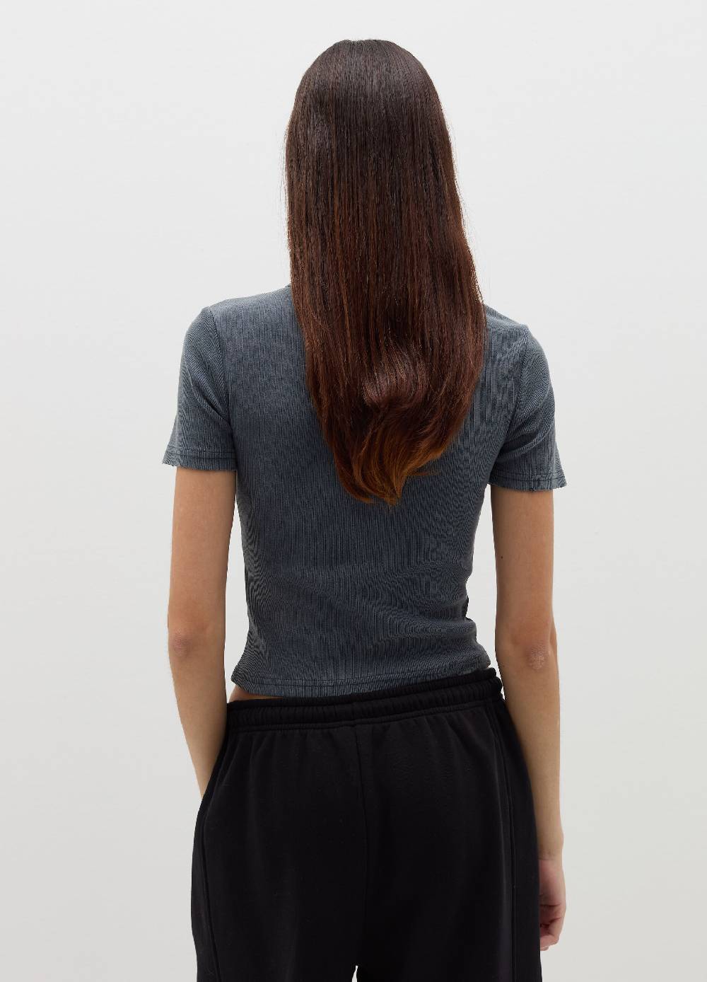 B. ANGEL T-shirt in cotone stretch a costine Economico