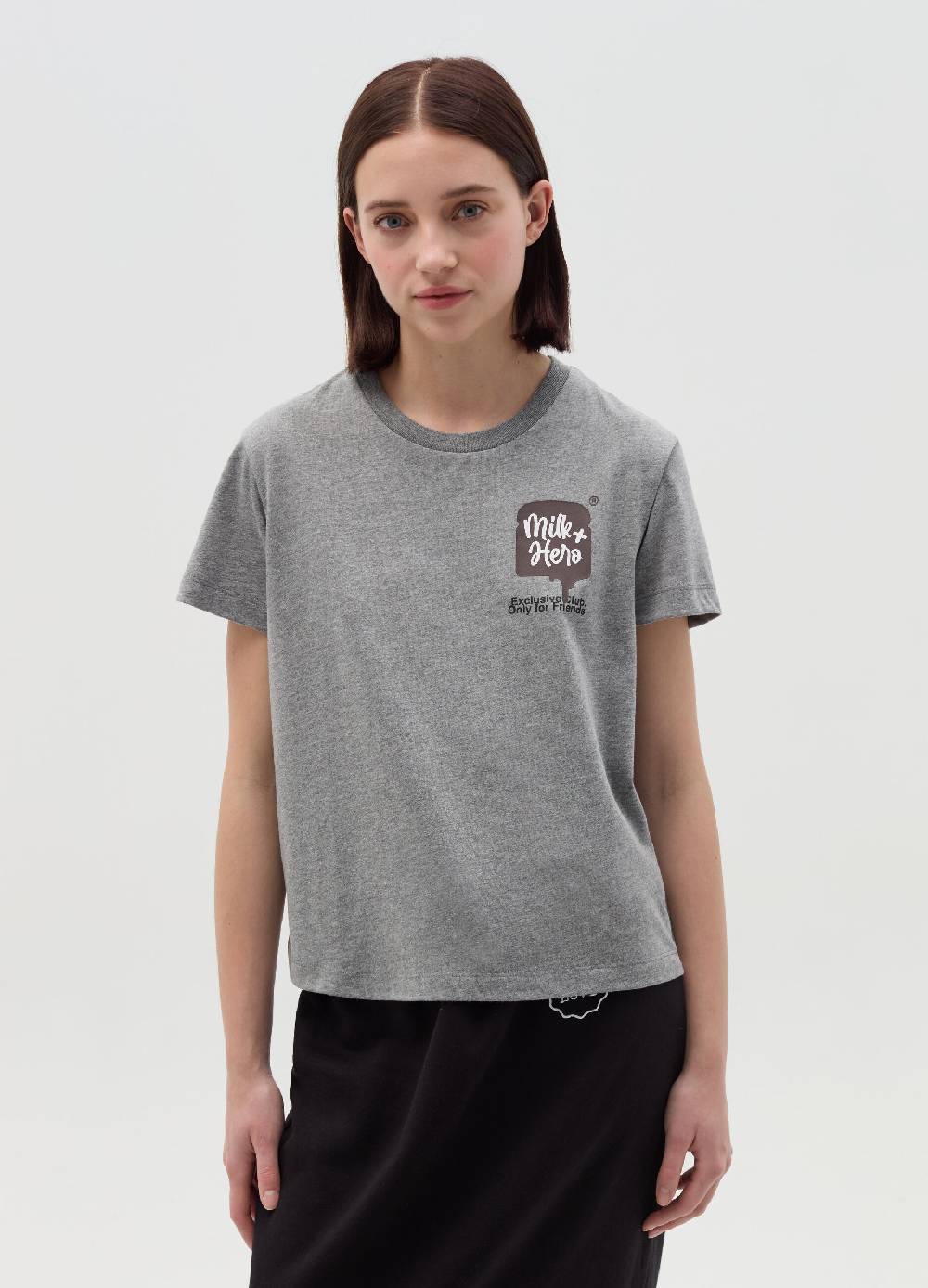 MILK+HERO T-shirt girocollo in cotone Affare Del Giorno