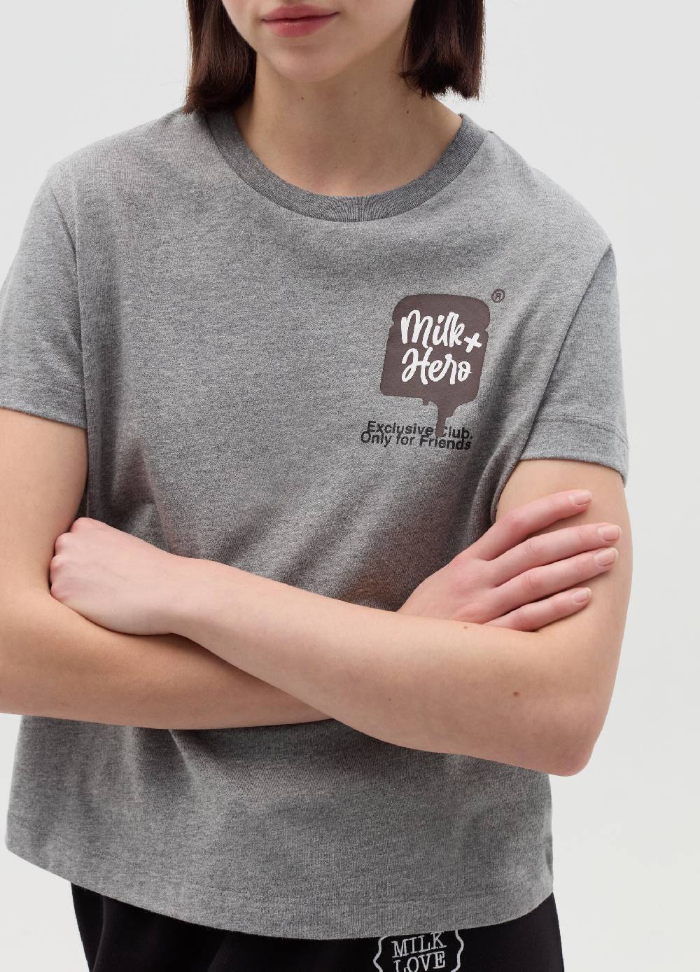 MILK+HERO T-shirt girocollo in cotone Affare Del Giorno