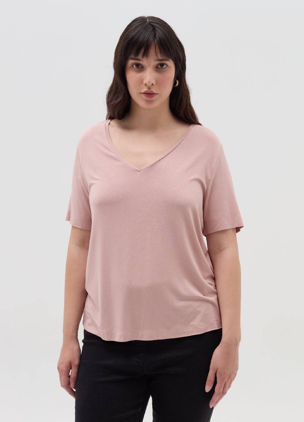 MYA T-shirt con scollo a V Curvy Vendita Calda