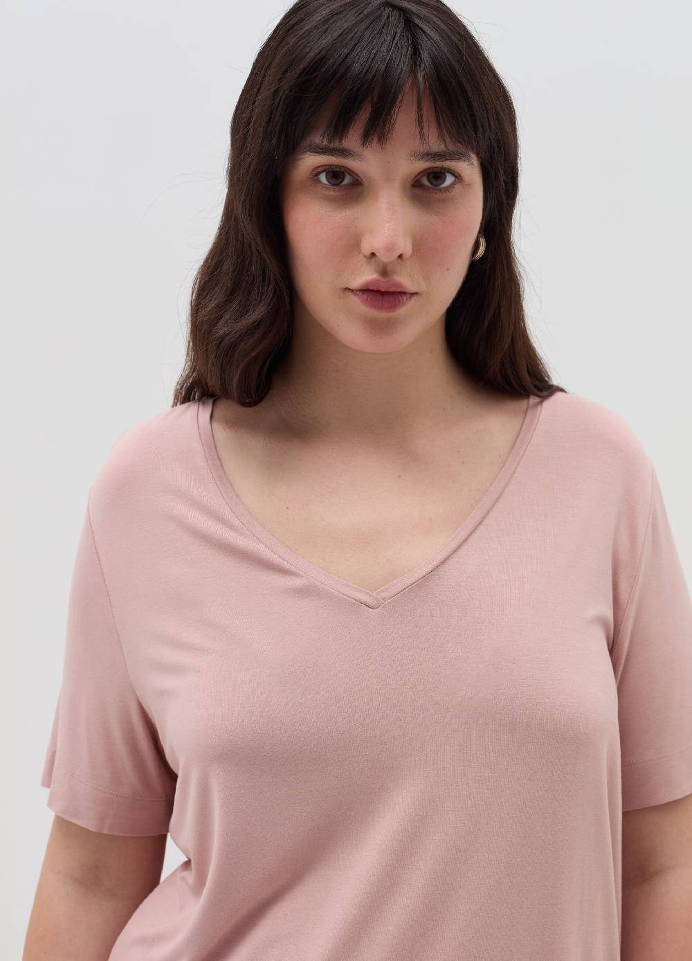 MYA T-shirt con scollo a V Curvy Vendita Calda