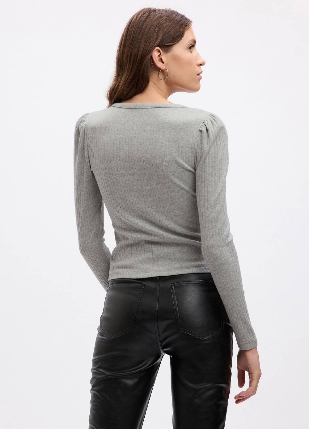 GAP T-shirt a coste con maniche lunghe a sbuffo Saldi Di Fabbrica