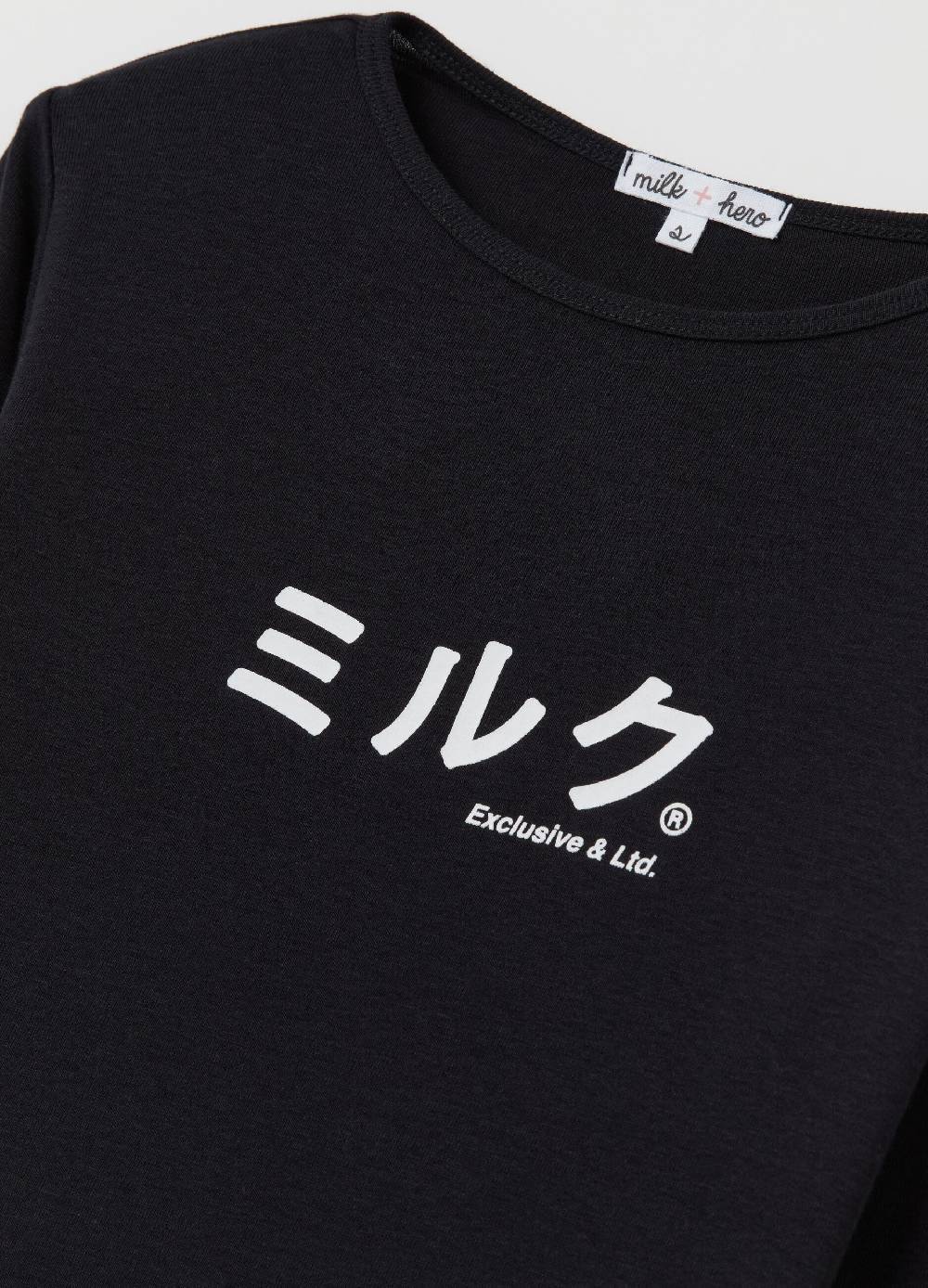 MILK+HERO T-shirt in cotone con maniche lunghe Negozio